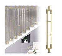 Montanti per ringhiere scale, Balaustre for scale in metallo personalizzabili multicolori, dimensioni multiple(Gold,61in/155cm)