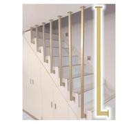 Montanti per ringhiere scale, Mandrini for scale quadrati in metallo montati lateralmente con viti multicolore 8-98 pollici(Gold,97inch/246cm)