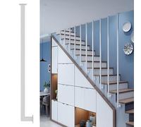 Montanti per ringhiere scale, Palo for balaustra quadrato in metallo for for scale, altezza da 0,4 a 2, m, multicolore(White(1 Pack),H-0.75m/2.5ft)