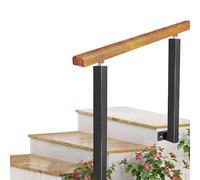 Montanti per Scale in Legno - Regolabili a 270°, Ringhiere per Corrimano con Kit di Installazione, Ringhiere per Scale Ponte in Ferro Battuto, Corrimano per Scale per Interni ed Esterni 2-3 Gradini (