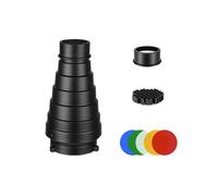 Montare la grande luce per studio fotografico con flash Snoot per