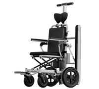 Montascale Elettrico Cingolato,Sedia A Rotelle Manuale 2 In 1,Sedia A Rotelle Portatile Pieghevole,Montascale Per Anziani,Per Salire E Scendere Le Scale,Per Pazienti Anziani black