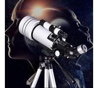Montatura astronomica rifrattrice con lunghezza focale di 500 mm, rifrattore da 70 mm con treppiede e cercatore, visione notturna HD in condizioni di scarsa illuminazione, zaino e filtro lunare