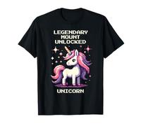 Montatura leggendaria sbloccata | Pixel Unicorn Gamer Style Maglietta
