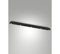 3481-55-101 EDISON MONTATURA NERA RETTANOLARE 5 FORI L.110x8cm