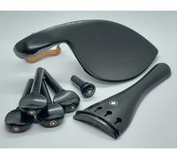 MONTATURA VIOLINO 4/4 IN EBANO MOD. TONDO OCCHIO Mentoniera, piroli, cordiera