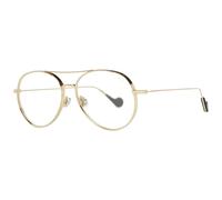 Montature Occhiali Moncler ML0121 030 57Mm Unisex Oro Pilota-Aviatore Metallo