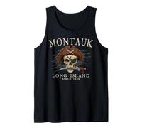 Montauk Long Island NY Teschio Pirata dal 1686 Avorio Canotta