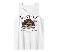 Montauk Long Island NY Teschio Pirata dal 1686 Nero Canotta