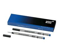 Montblanc 124504 - Refill (M) per penne roller e fineliner, Royal Blue (blu) - Ricariche di alta qualitá, punta media, 1 x 2 Refill
