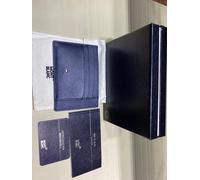 MONTBLANC bustina porta carte credito blu navy saffiano new
