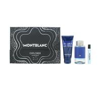Montblanc Explorer Ultra Blue EDP 100 ml + EDP MINI 7.5 ml + gel doccia 100 ml variante Star Triple-Line Cover