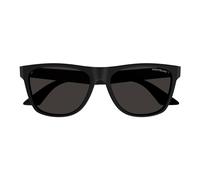 Montblanc Mb0298s Occhiali Da Sole Uomo Nero Squadrato Grigio 56mm
