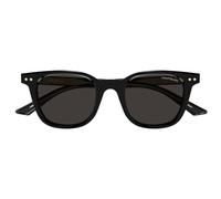 Montblanc Mb0320s Occhiali Da Sole Uomo Nero Rotondo Grigio 49mm