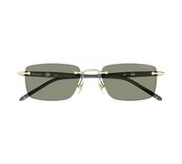Montblanc Mb0344s Occhiali Da Sole Uomo Oro Squadrato Verde 54mm