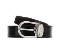 MONTBLANC - Meisterstück Horseshoe Leather 30 mm Reversible Belt - - Accessories - Uomo - Nero - ONE SIZE