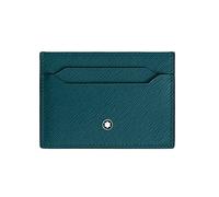 Montblanc Sartorial Cyprus Blue Saffiano Leather 5cc Card Holder 198880