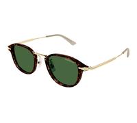 Montblanc Uomo MB0336S 002 Occhiali da sole Iniettato Havana Verde Rotonda
