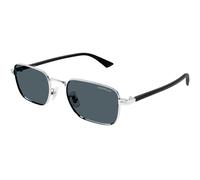 Montblanc Uomo MB0339S 003 Occhiali da sole Metallo Argento Blu Squadrata