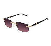 Montblanc Uomo MB0344S 009 Occhiali da sole Metallo Oro Grigio Squadrata