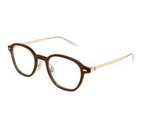 Montblanc Uomo Montblanc MB0427O 005 Montature da vista Marrone Trasparente Rotonda