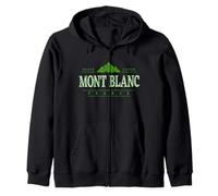 Monte Bianco Francia | Retro Monte Bianco Francia Design Felpa con Cappuccio