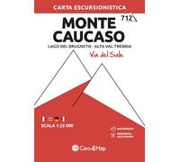 Monte Caucaso. Lago del Brugneto, Alta Val Trebbia. Carta escursionistica 1:25.000