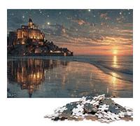 Monte di San Michele Jigsaw Puzzle in Legnos Adulto Puzzle 500 Pezzi Divertimento Gioco Regalo Per Amore E Amico Per Gioco Familiare Decorazione Interna Unica Stress Relief 500pcs (52x38cm)