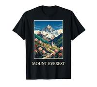 Monte Everest Himalayan Peak Scenic Viaggio Illustrazione Maglietta