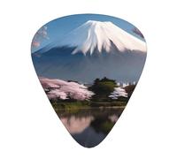 Monte Fuji all'inizio della primavera Plettri per chitarra, realizzati in materiale ABS, adatti per chitarre acustiche, chitarre elettriche, ecc.