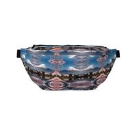 Monte Fuji all'inizio della primavera Stampe Marsupio da corsa regolabile borsa a tracolla leggera e confortevole adatta per fitness jogging viaggi