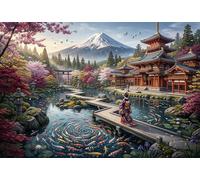 Monte Fuji e fiori di ciliegio giapponesi Puzzle 1000 Pezzi,Decorazione Casa,Idea Regalo,Gioco Educativo Sakura,Adulti E Ragazzi,Sfida Impossibile,Cartone Di Qualità,dai 14 Anni,Antistress 52x38cm