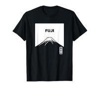Monte Fuji Giappone Semplice Montagna Climb Fujisan Kanji Memoria Maglietta
