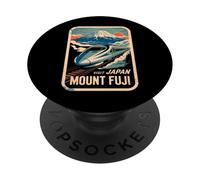 Monte Fuji Giappone Shinkansen Bullet Train Retro Vintage PopSockets PopGrip Adesivo