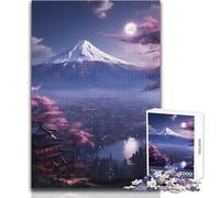 Monte Fuji Moonlight Vale 1000 pezzi Puzzle per adulti Puzzle regalo Gioco educativo di abilità mentale Memorabile Regalo premuroso Selezione Dimensioni 38x52cm