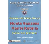 Monte Genzana monte Rotella. Montagne del centro Abruzzo. Carta 25:000