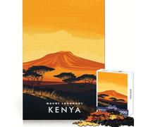 Monte Longonot,Kenya Puzzle da 1000 pezzi per adolescenti Stimolante cognitivo,rilassante,con bordi nitidi (50x75cm)