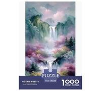 Monte Magico Puzzles 1000 Pezzi Gioco Di Sfida Giocattolo Adulti E Oltre 12 Anni Cascata Fantastica Gioco Di Puzzle Sfida Educativa Tempo Di Famiglia Regalo Decorazione Casa 38x26cm/1000pcs