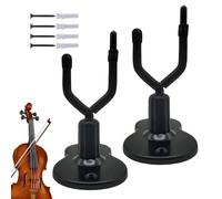 Monte murale del gancio viola, gancio murale di violino - 2x viola con titolare di prua,Strumento di visualizzazione dello strumento di risparmio spaziale, accessori per strumenti a corda