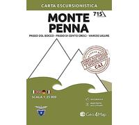 Monte Penna. Passo del Bocco, Passo di Cento Croci, Varese Ligure 1:25.000
