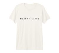 Monte Pilatus Souvenirs/sciatore/Moderno, Contempoaray Font Maglietta Premium