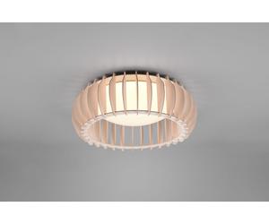 MONTE PLAFONIERA LED CON STRUTTURA LEGNO COLORE NATURALE CON DIMMER D.40CM
