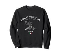 Monte Vesuvio Golfo di Napoli Vulcano Italia Bandiera Italiana Felpa