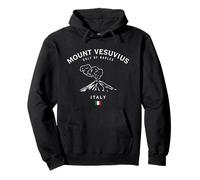 Monte Vesuvio Golfo di Napoli Vulcano Italia Bandiera Italiana Felpa con Cappuccio