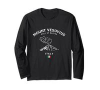 Monte Vesuvio Golfo di Napoli Vulcano Italia Bandiera Italiana Maglia a Manica