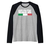 MONTECATINI Terme City Italia Travel Lovers Bandiera Italia Maglia con Maniche Raglan
