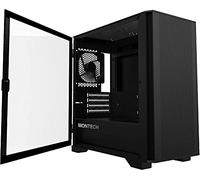 Montech AIR 100 Lite Micro ATX-2xventilatori Silenziatori Preinstallati-Design Ultra Minimal-Pannello Anteriore in Maglia Fine-Flusso d'aria elevato-Pannello laterale Aperto Portabacco, Nero