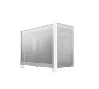 MONTECH Dieci case per PC Micro ATX da 22,7 l, telaio modulare a rete ad alto flusso d'aria per costruzione di aria, liquidi o SFF, supporto radiatore da 360 mm, include ventola posteriore, bianco