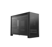 MONTECH Dieci case per PC Micro ATX da 22,7 l, telaio modulare a rete ad alto flusso d'aria per costruzione di aria, liquidi o SFF, supporto radiatore da 360 mm, include ventola posteriore, nero (TENB
