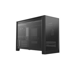 MONTECH Dieci case per PC Micro ATX da 22,7 l, telaio modulare a rete ad alto flusso d'aria per costruzione di aria, liquidi o SFF, supporto radiatore da 360 mm, include ventola posteriore, nero (TENB
